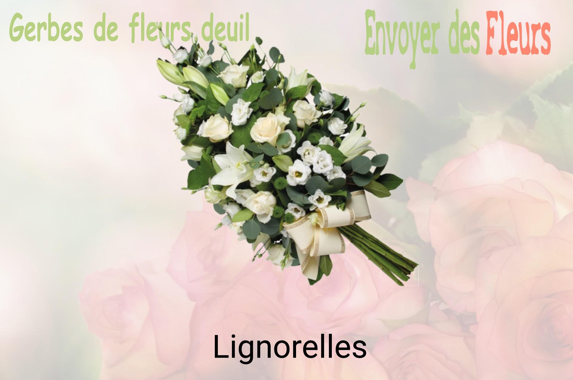 Gerbe de fleurs de deuil livrée à Lignorelles